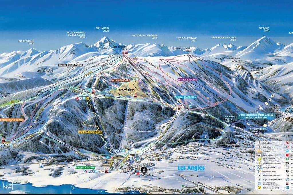 Studio Avec Tres Belle Vue Sur Les Angles Et Proche Des Pistes Luaran gambar